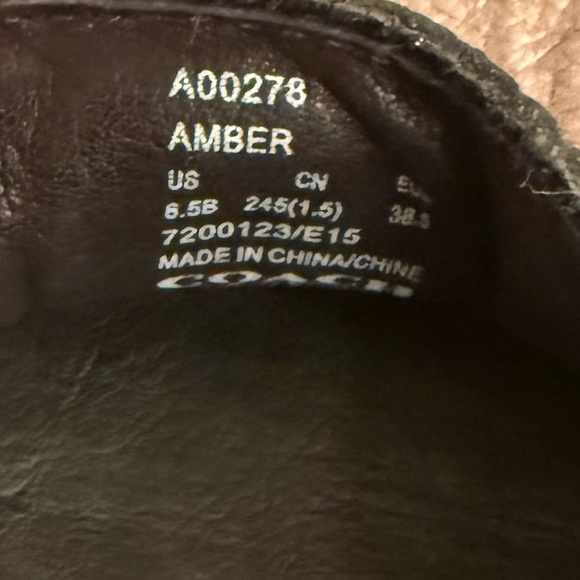 COACH AMBER METALLIC TUMBLED LOAFERS, UPPER LEATHER, SIZE 8.5 M - Picture 6 of 9